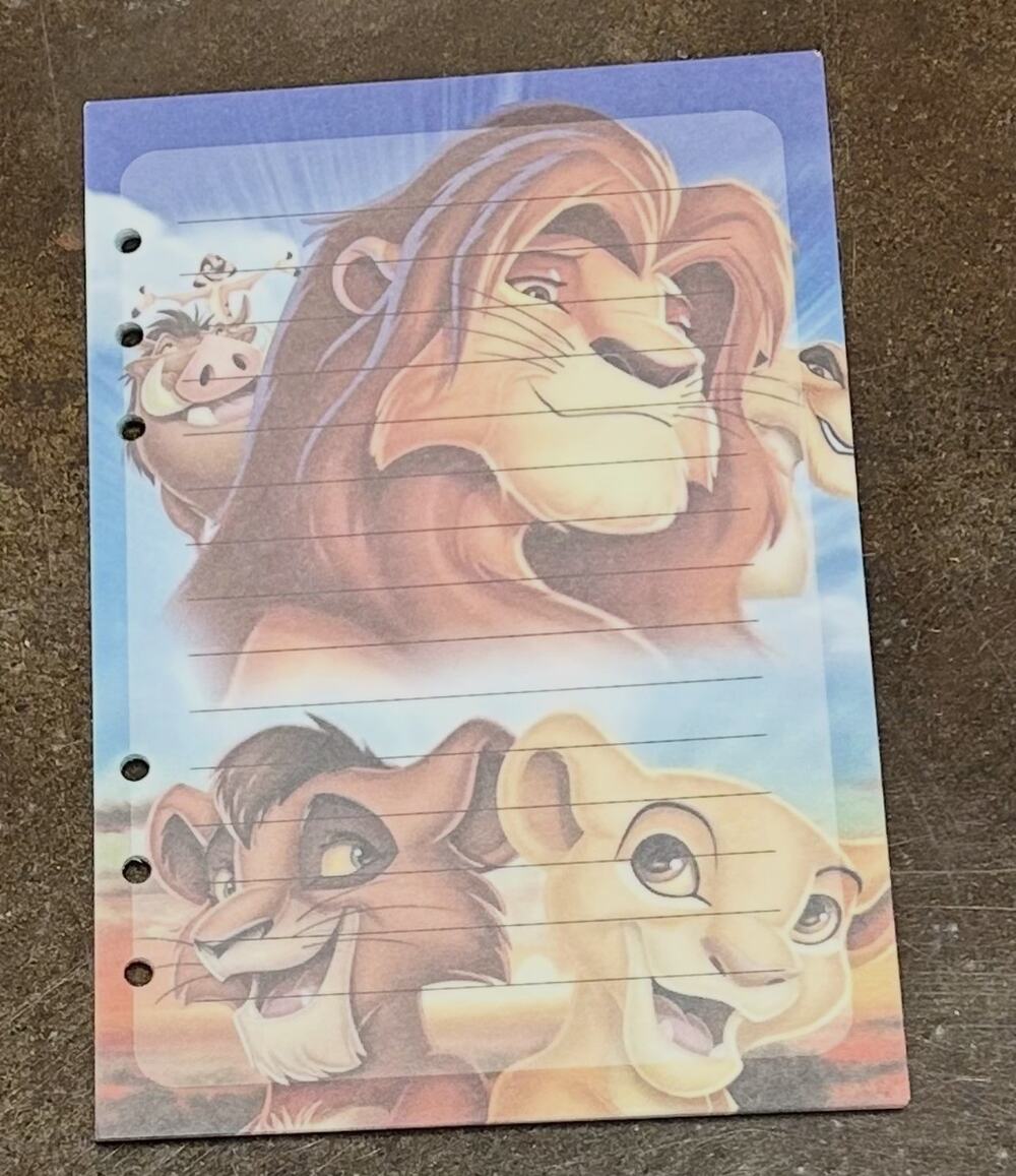 Lion King Size A5 Refill Stationery Paper (50 Sheets)